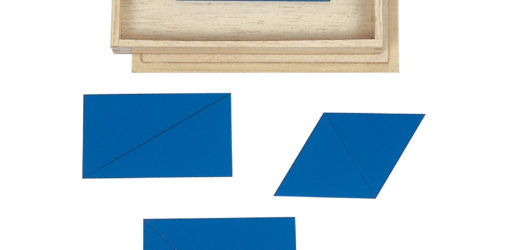 triangoli costruttori blu in scatola rettangolare