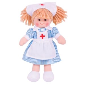 Bambola di pezza vestita da Infermiera Nancy 28 cm
