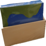 Carte in legno dei contrasti geografici e delle forme terra - acqua
