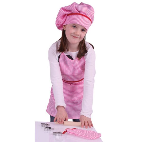 Completo da chef quadretti rosa