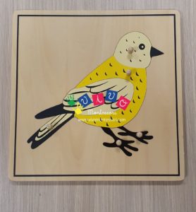 Incastri animali Puzzle - Uccello con scheletro