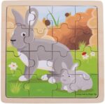 Puzzle coniglia e coniglietto