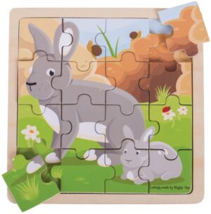 Puzzle coniglia e coniglietto