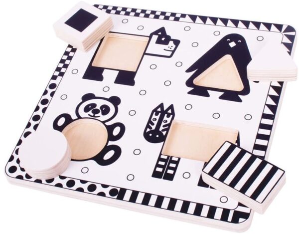 Puzzle Animali bianco e nero