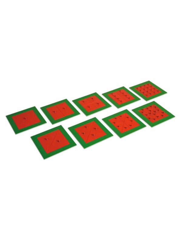 Incastri delle frazioni - quadrati serie di 9