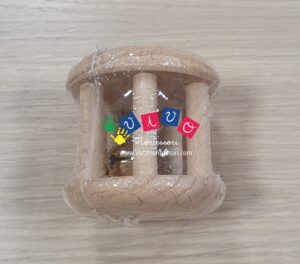 Sonaglio campanello piccolo in legno naturale