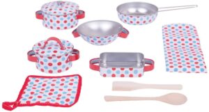 Set di pentole e Utensili da Cucina a Pois