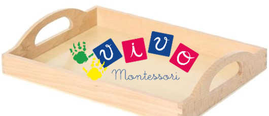 Vassoio per attività Montessori con manici
