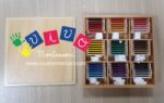 Spolette dei colori completamente in legno - Terza scatola