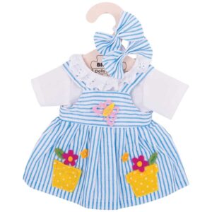 Toyvian Set Di Vestiti Per Bambola In Silicone Da 25 Cm, 3 Pezzi (cappello, Camicia, Pantaloni) A Righe Rosse, Morbido E Lavabile