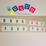 Carte numerate in borsa di stoffa