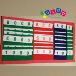 Carte numerate in borsa di stoffa