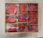 Scatola con cerchi per frazioni 1-10