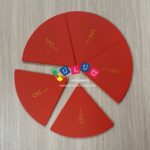 Scatola con cerchi per frazioni 1-10