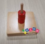 Dischi da infilare su 1 piolo verticale di legno