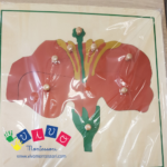 set incastri vegetali composto da foglia, fiore, albero