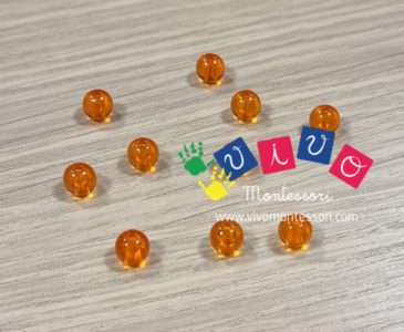 Perle singole di ricambio - set da 10 perle arancioni