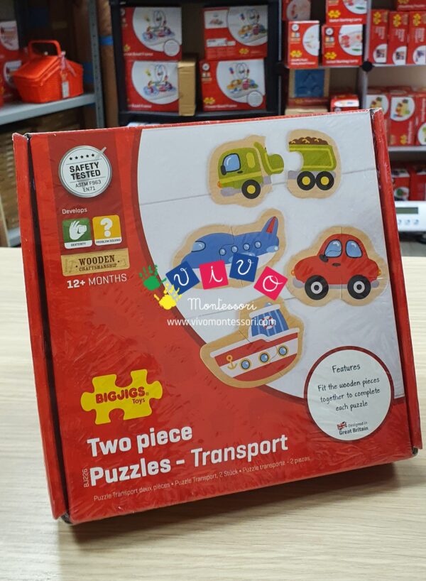 Puzzle due pezzi trasporto