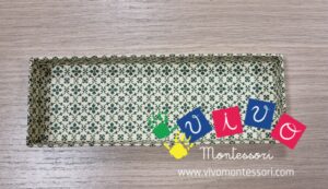 Scatola porta matite Montessori realizzata a mano