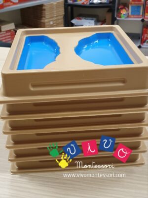 Vassoi delle forme acqua e terra