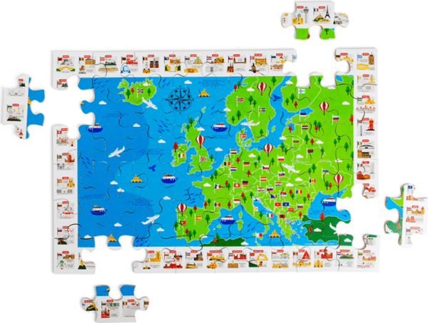 puzzle monumenti e bandiere Europa